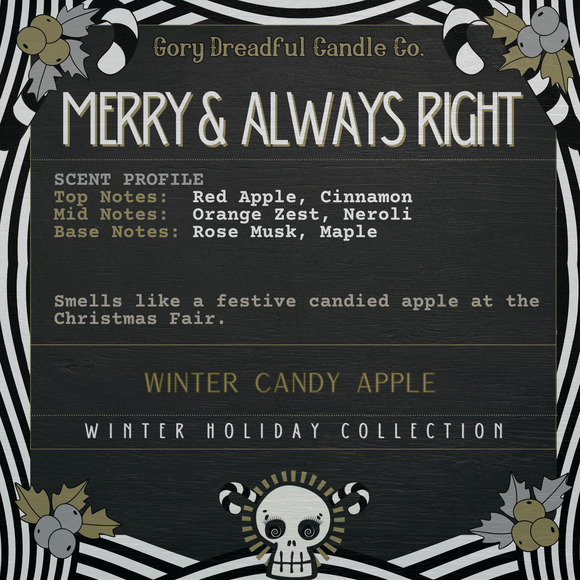 Merry & Always Right Luxury Wax Melt: Winter Candy Apple Scent - Picture 2 of 4